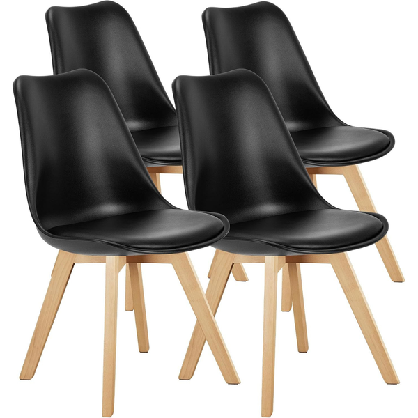 Set of 4 Olixis PU Leather Dining Chairs