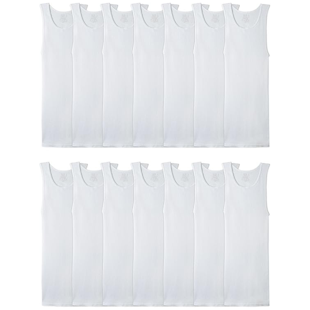 14-Pack Fruit Of The Loom Men's Tag-free Tank Undershirt (Various Size)