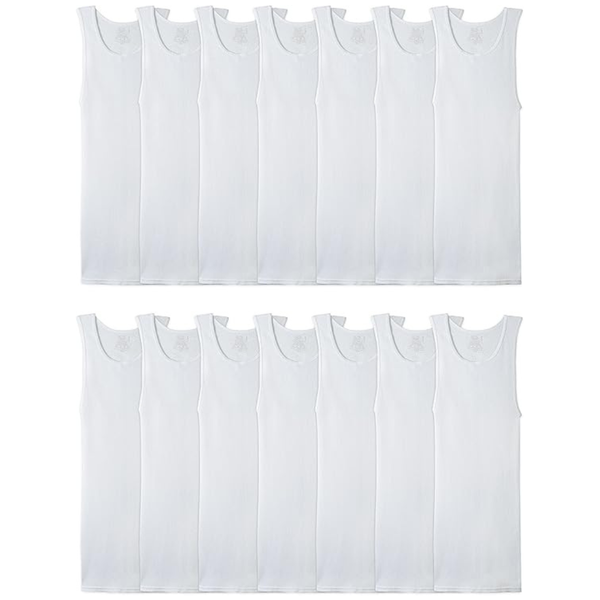 14-Pack Fruit Of The Loom Men's Tag-free Tank Undershirt (Various Size)