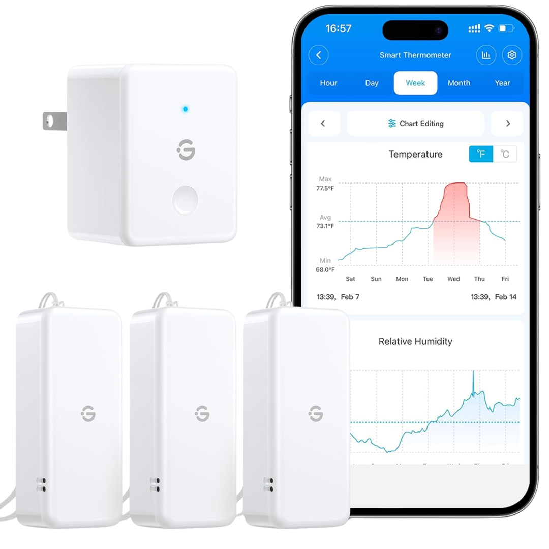 3-Pack GoveeLife 2.0 WiFi Hygrometer Thermometer With App Notifications