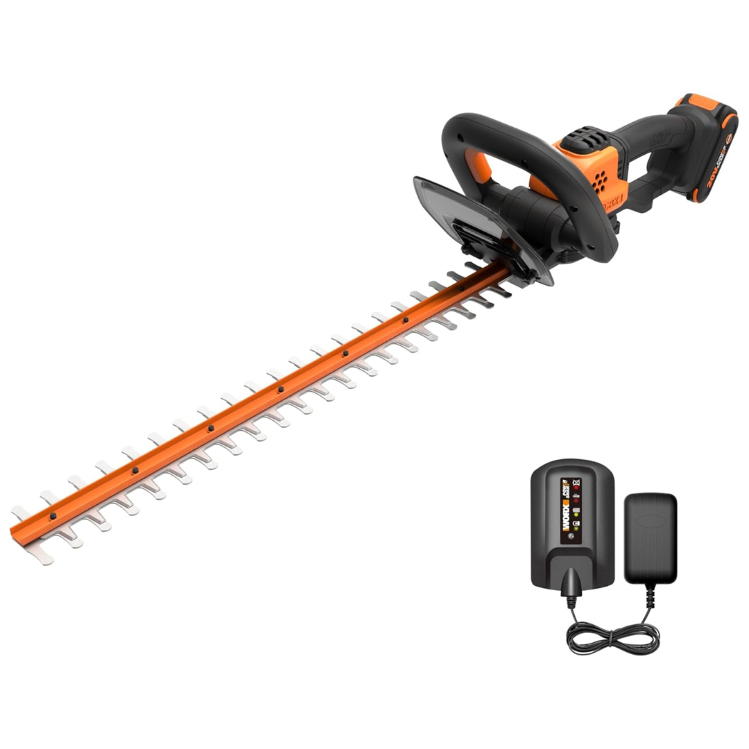 WORX Power Share 22" Cordless Hedge Trimmer W/ 2Ah Battery & Charger