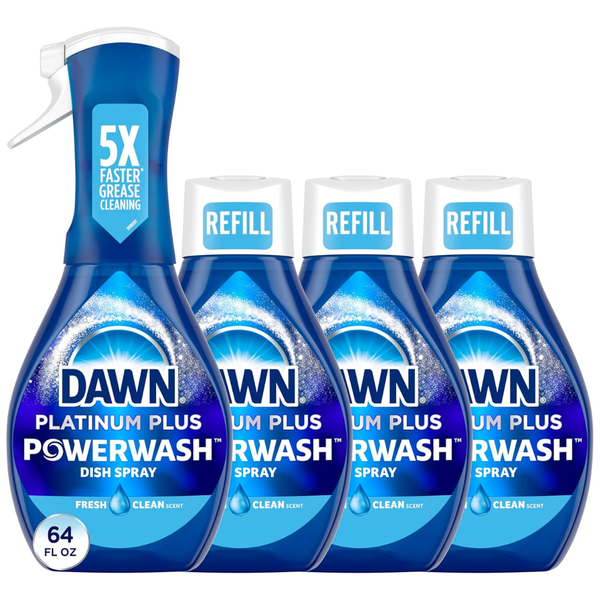 16oz Dawn Platinum Powerwash Dish Soap Spray With 3 Refills (4-Piece)