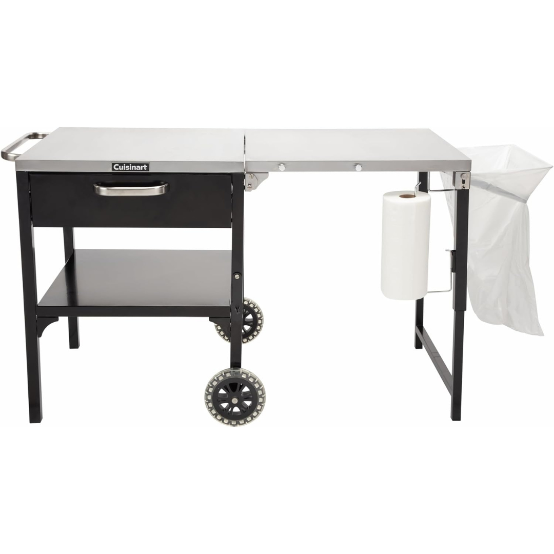 Cuisinart 48" X 24" Prep 'n Cook Folding Outdoor Table & Grill Stand W/ Wheels