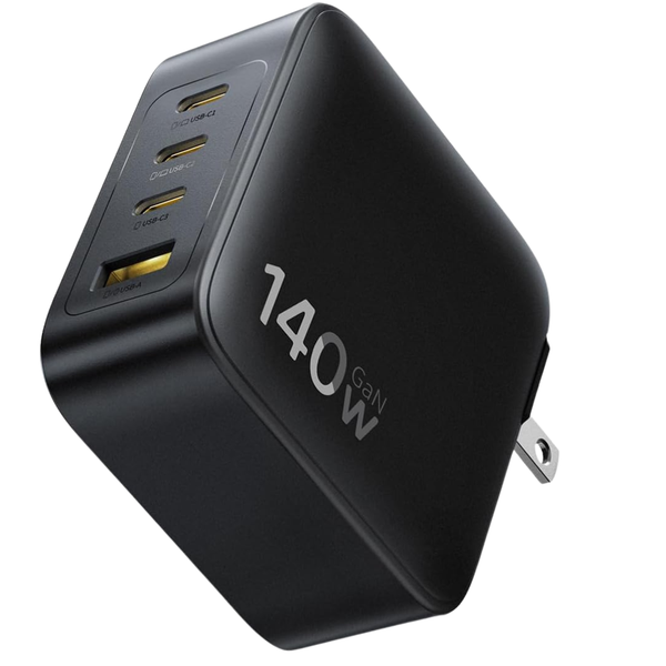 140W Baseus 4-Port PD3.1 GaN USB-C Foldable Wall Charger