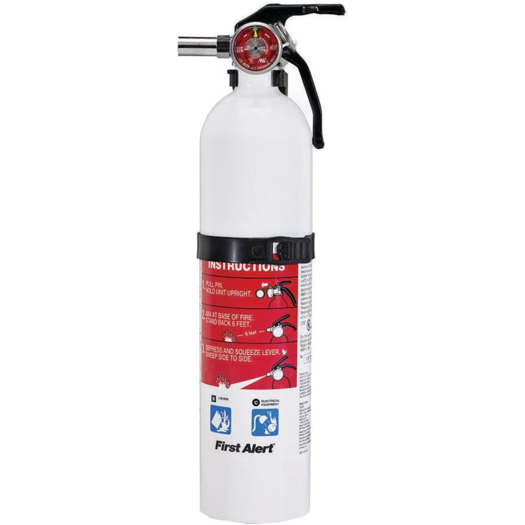 First Alert Multipurpose 5-B:C Residential Rechargeable Fire Extinguisher