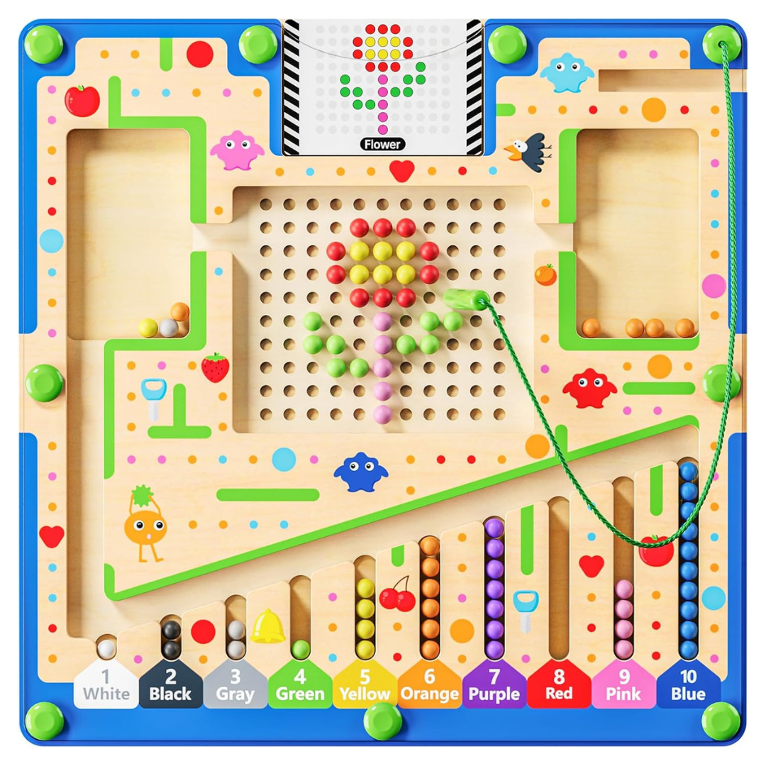 Montessori Busy Board Number & Shape Puzzle (3 Colors)