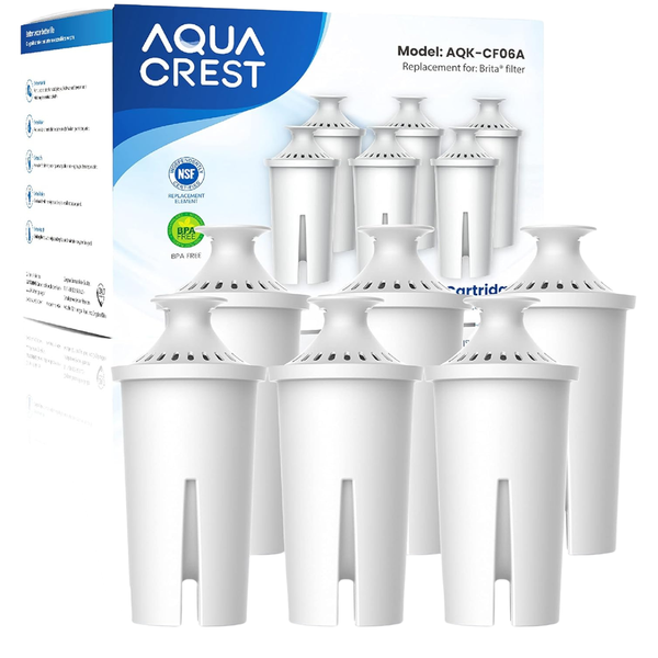 6-Pack AQUA CREST CF06A Replacement For Brita Filter