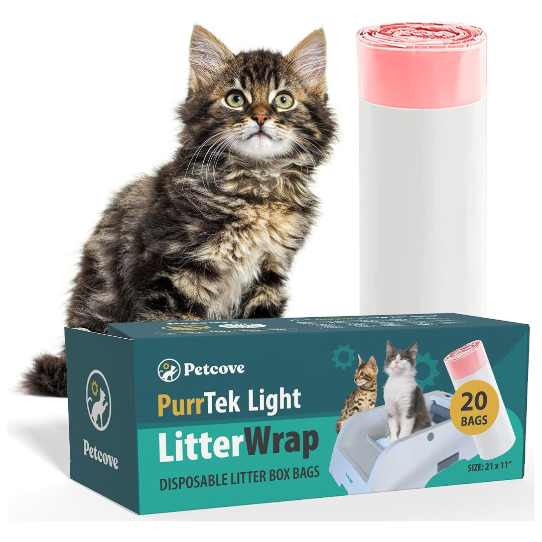 20-Count PurrTek Light Cat Litter Box Liners