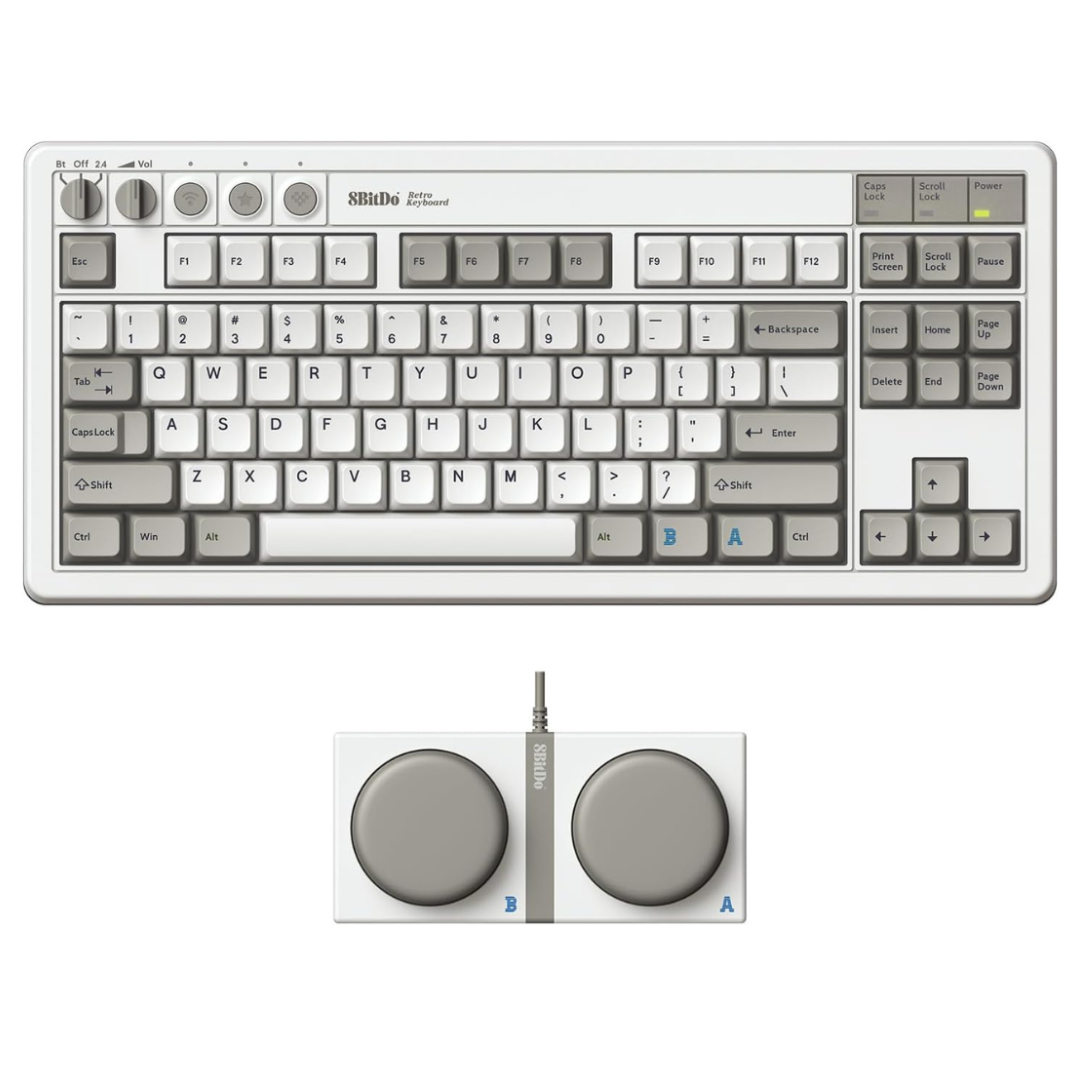 8BitDo 87-Key Retro Mechanical Wired / Wireless Keyboard (M Edition)