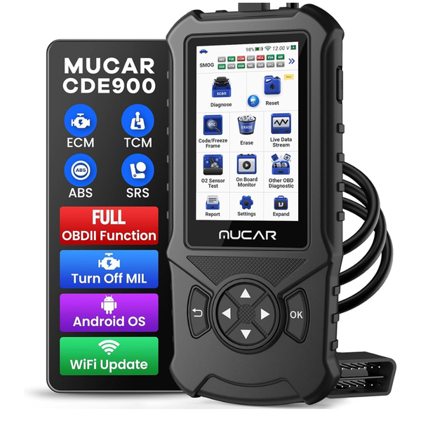 MUCAR CDE900 OBD2 4" Touchscreen Scanner