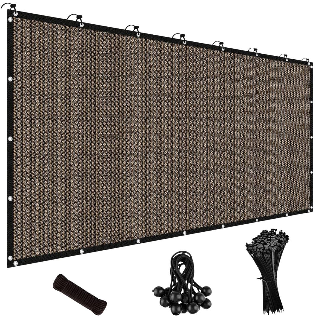 8" X 12" Mocha Sun Shade Cloth With Grommets