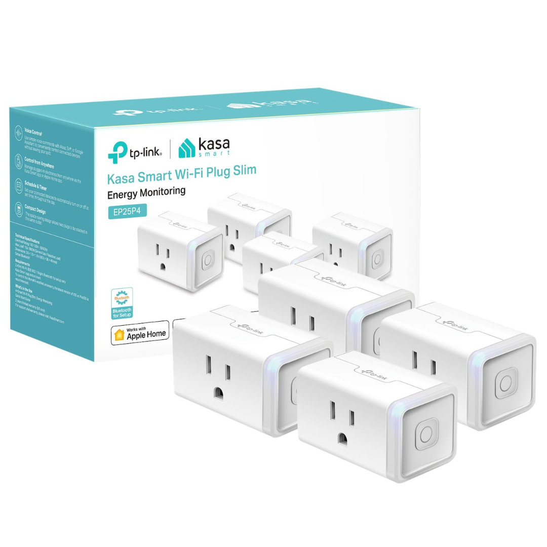 4-Pack TP-Link EP25 Kasa Smart Wi-Fi Plug Slim With Energy Monitoring [Used - Like New]