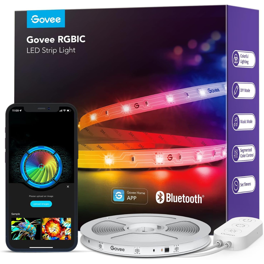 Govee 16.4ft RGBIC Smart LED Bluetooth Strip Lights
