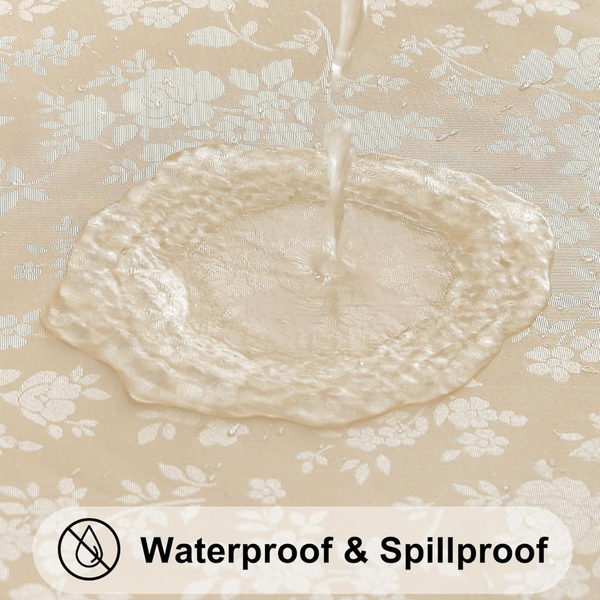 Waterproof Elastic Fitted Vinyl Tablecloth (30" x 72")