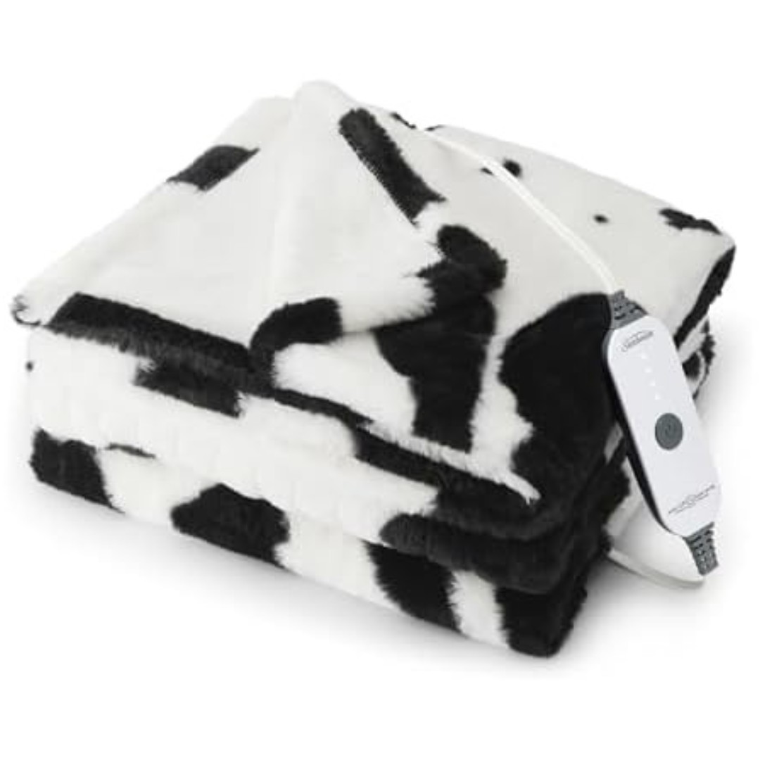 50" x 60" Electric Royal Faux Fur Fast Heated Throw Blanket