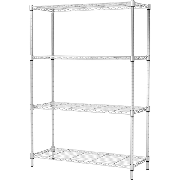 4-Tier Metal Wire Storage Shelves with Adjustable Racks