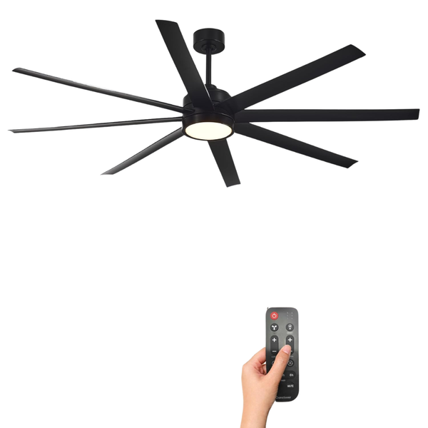 Modern 72" Ceiling Fans with Lights and Remote