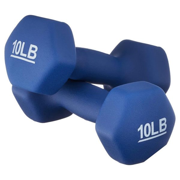 Set Of 2 Amazon Basics Neoprene Workout Dumbbell Hand Weight (10 Pound)