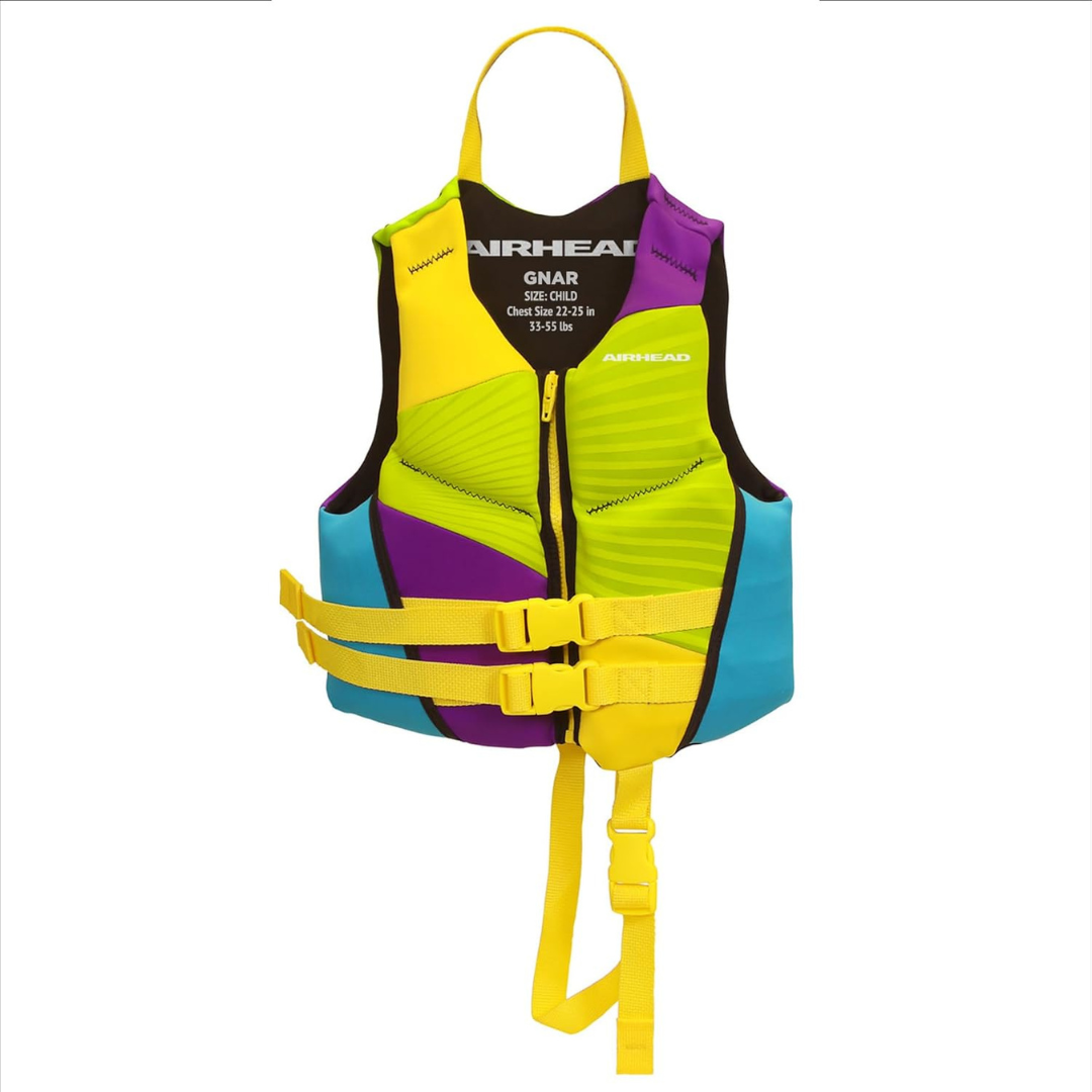 Airhead GNAR Kids Kwik-Dry Neolite Flex Life Jacket (Child 30 - 50 Lbs)