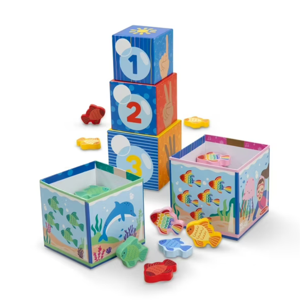 Melissa & Doug Ms Rachel Sort &-Count Nesting & Stacking Blocks Toy