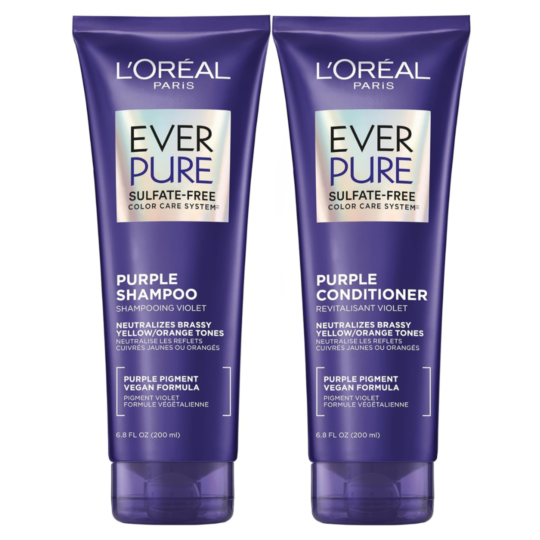 2-Pack 6.8 -Oz L'Oreal Paris EverPure Purple Shampoo And Conditioner Set