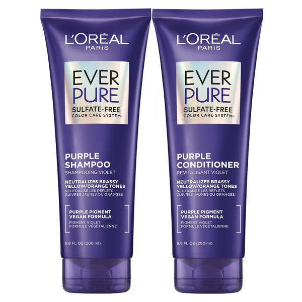 2-Pack 6.8 -Oz L'Oreal Paris EverPure Purple Shampoo And Conditioner Set