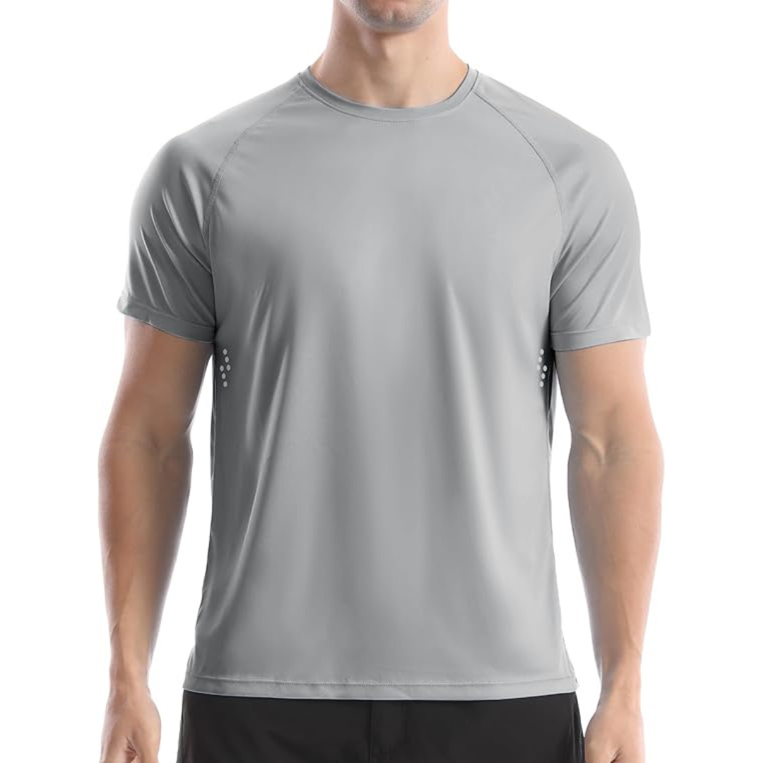 4ucycling Men's UPF 50+ Short Sleeve Rash Guard Swim Shirt (2 Colors)