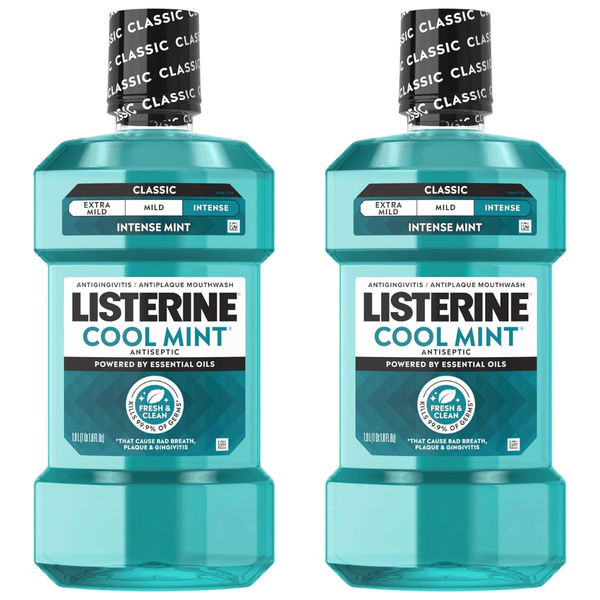 2-Pack 33.8-Oz Listerine Antiseptic Antibacterial Mouthwash (Cool Mint)