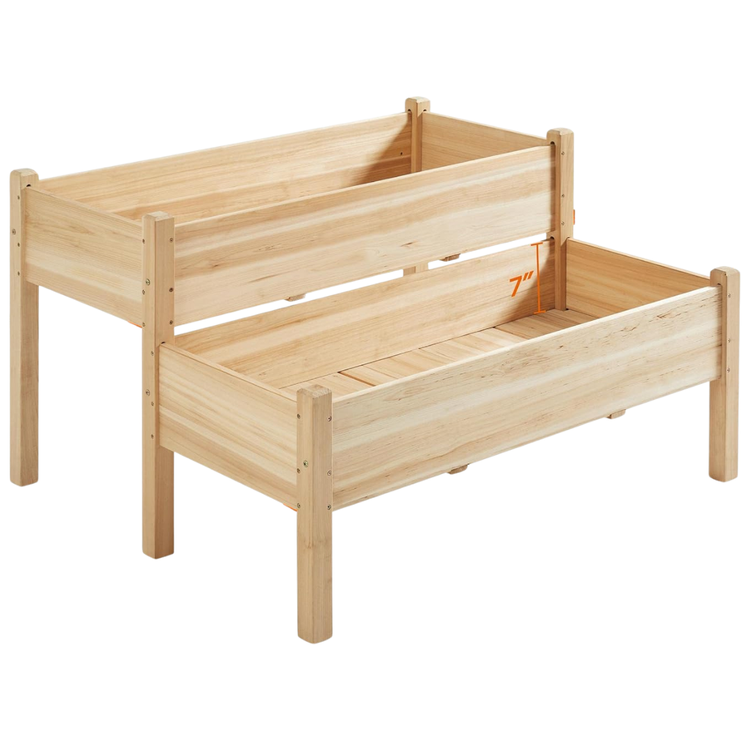 Yaheetech 2-Tier Wooden Raised Garden Bed (47"x41"x29.5")