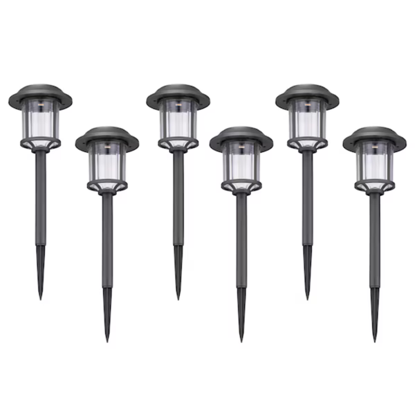 6-Pack Harbor Breeze 10 Lumens Matte Black Solar LED Outdoor Path Light Kit