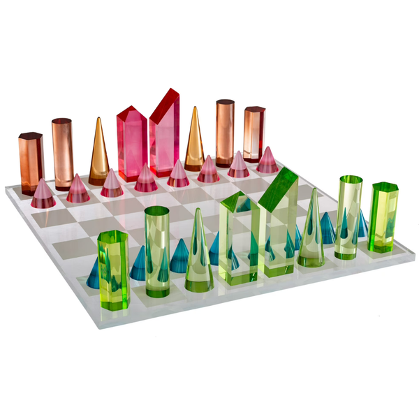 Trademark Games Modern Chess Set, Acrylic Chess Board