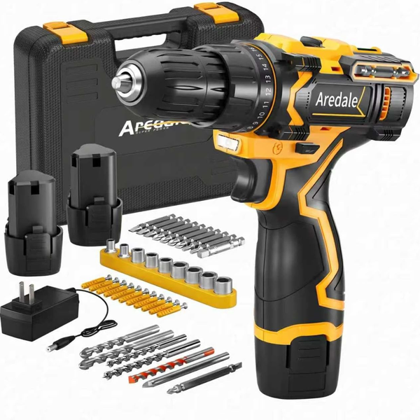 Aredale 12V Cordless Power Drill Set w/ Battery & Charger