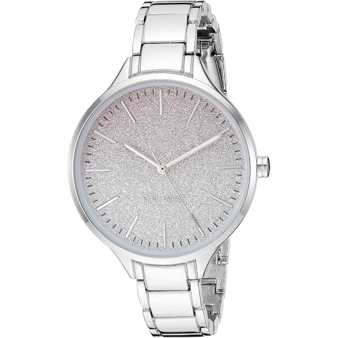 Nine West Women's Silver-Tone Bracelet Watch