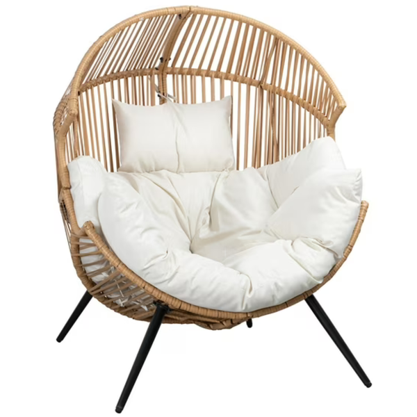 Walsunny Outdoor Wicker Cushioned Egg Chair