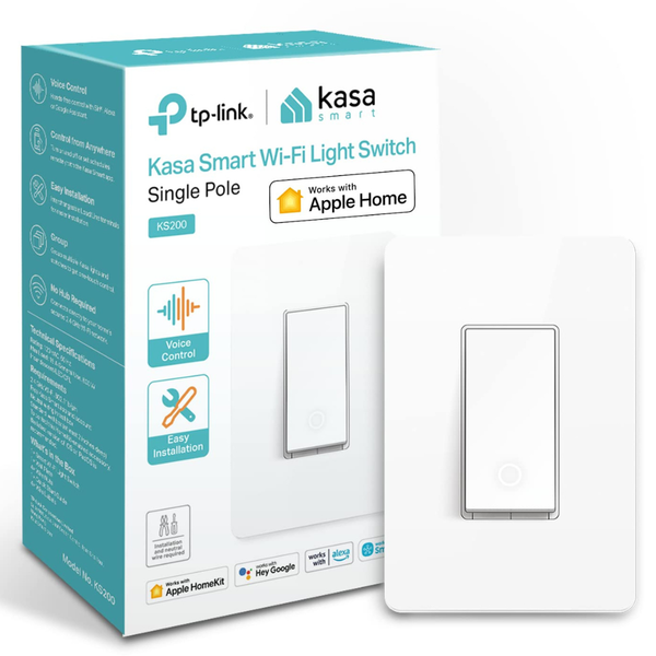 Kasa KS200 Apple HomeKit Smart Light Switch (White)