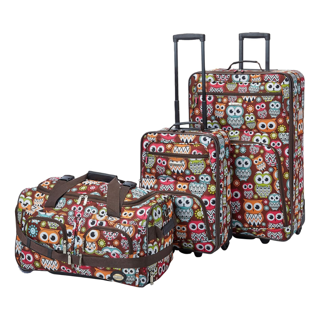 3-Piece Rockland Spectra Softside Rolling Luggage Set (20/22/28, Various)