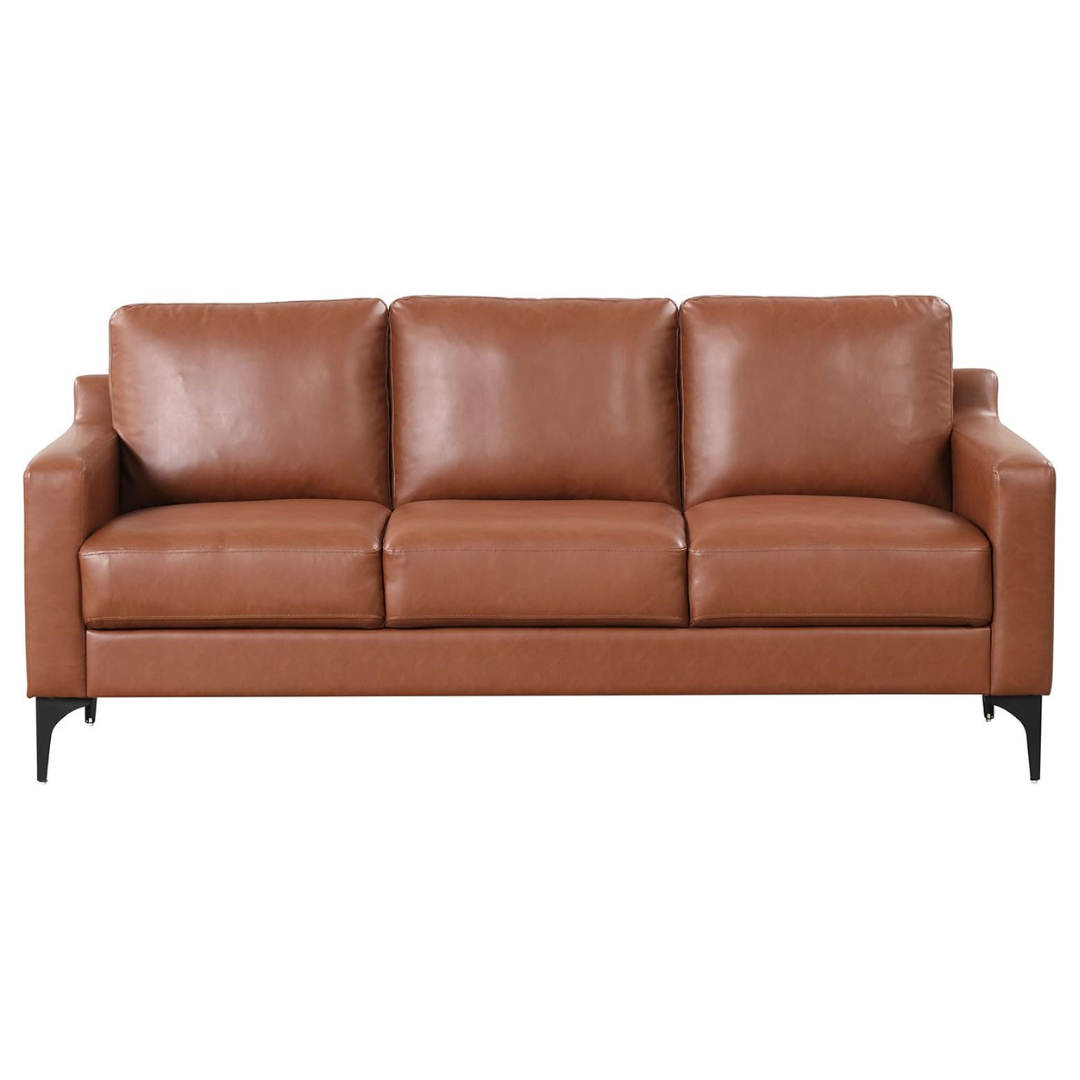 78" Serta Triton Vegan Leather Transitional Modern Sofa With Dreamcoil Comfort