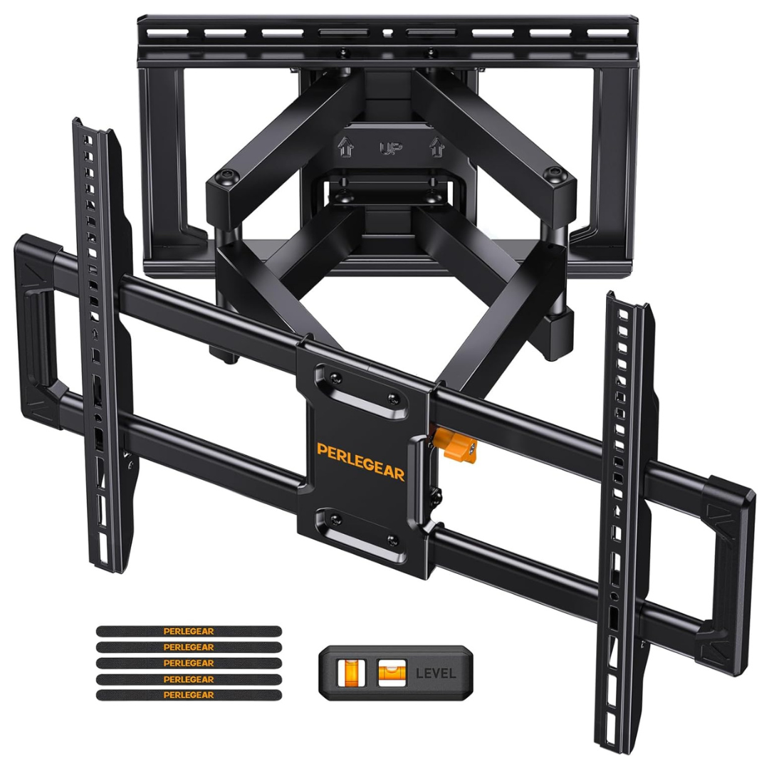 Perlegear UL Listed Full Motion TV Wall Mount For 42"-90" TVs
