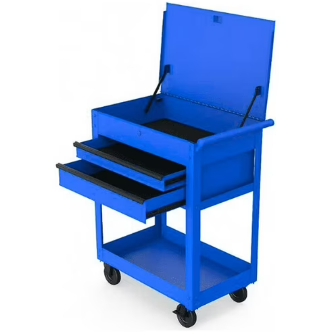 28" Hyper Tough Steel Tool Cart W/ Drawer (500lb Capacity, Various Colors)