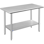 Rockpoint 24" X 48" Stainless Steel Prep Table With Adjustable Under Shelf