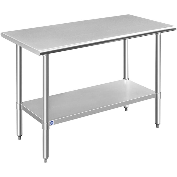Rockpoint 24" X 48" Stainless Steel Prep Table With Adjustable Under Shelf