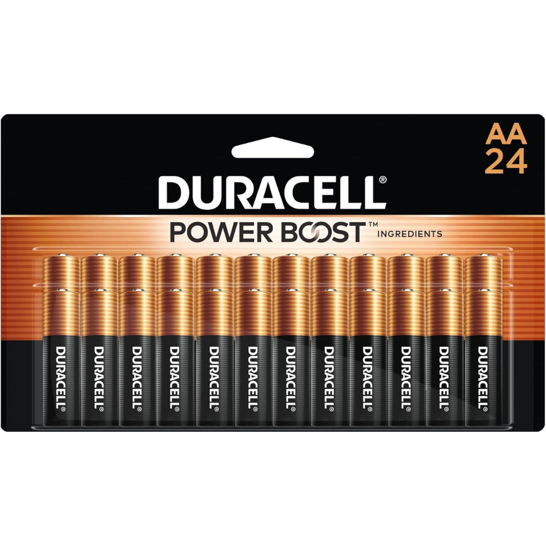 24-Count Duraccell CopperTop AA Alkaline Batteries