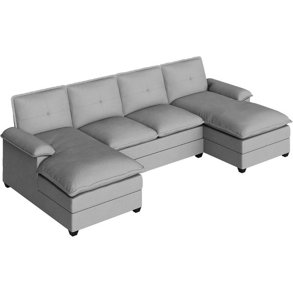 110" Modern 4-Seat Modular Sofa Couch With Thick Cushion & Soft Backrest