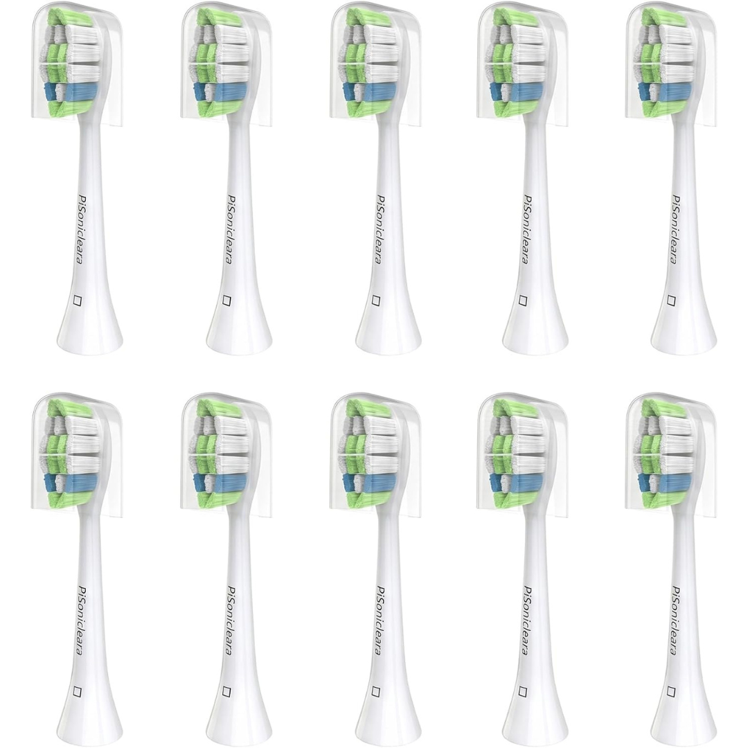 10-Piece Soft Dupont Bristles Replacement Toothbrush Heads