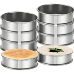 Set Of 8 Stainless Steel English Muffin Rings