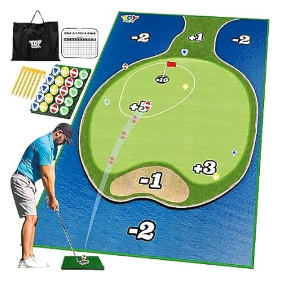 Golf Sticky Battle Mat With 20 Balls Chipping Game Set