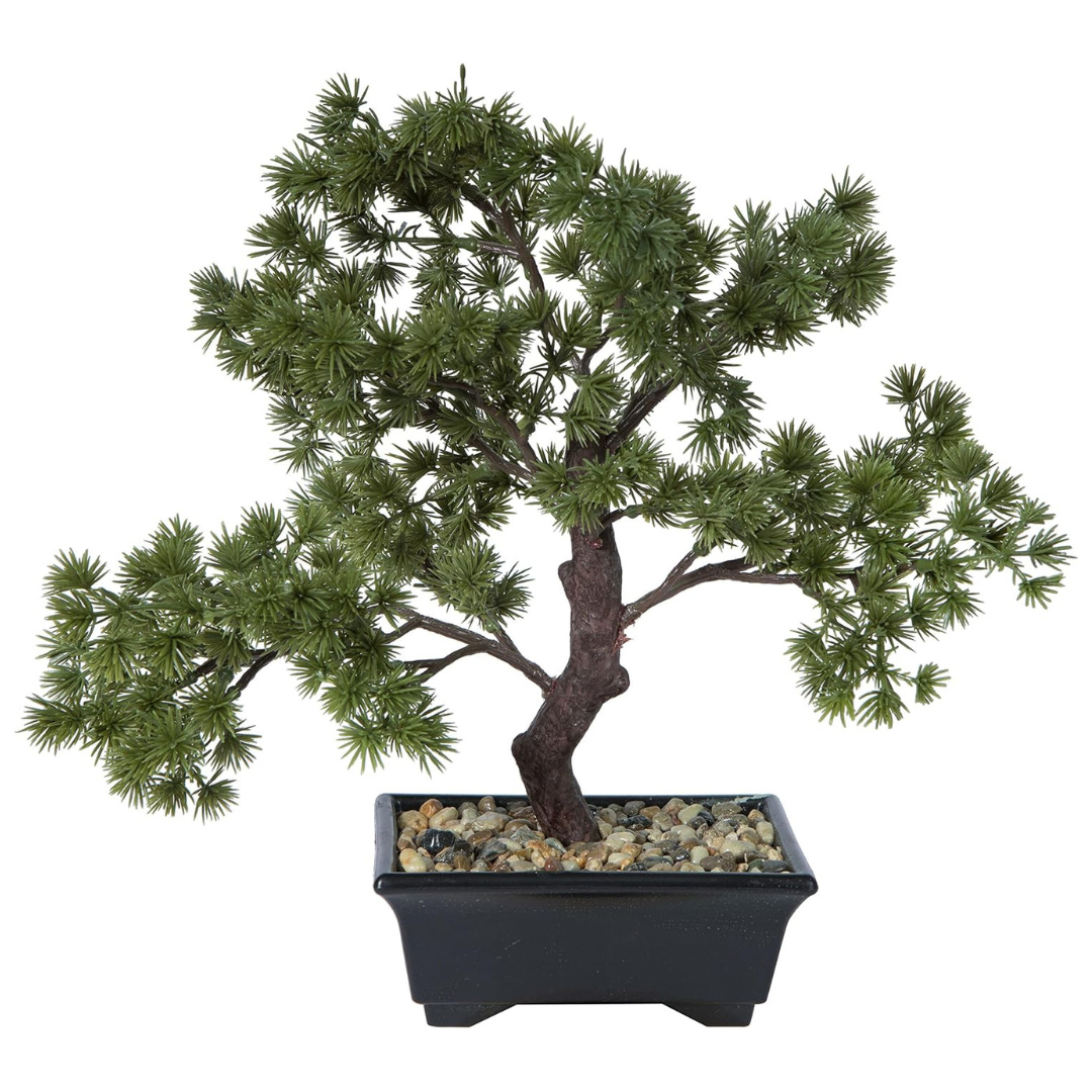 12" Artificial Potted Pine Bonsai Tree For Home & Office D©cor