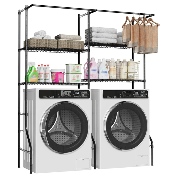 Garvee Over Washer And Dryer Storage Shelves W/ Heavy Duty 4 Tiers