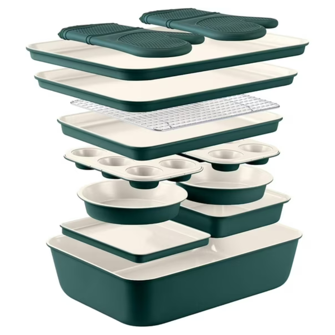 13-Piece Country Kitchen Nonstick Stackable Bakeware Set