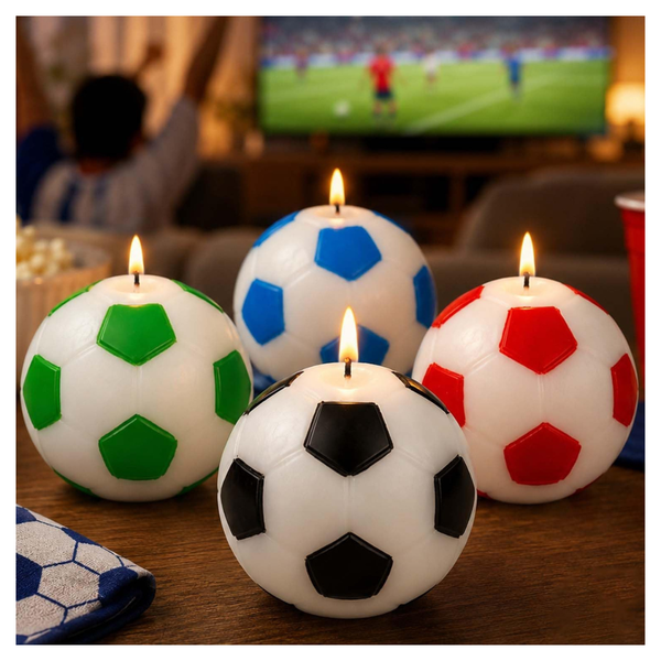 4-Pack 3" Karlgmbh Soccer Ball Outdoor/ Indoor Citronella Candles